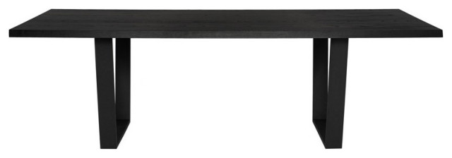 Lazzaro Dining Table onyx veneer top matte black 95" - Industrial - Dining Tables - by Virgil ...