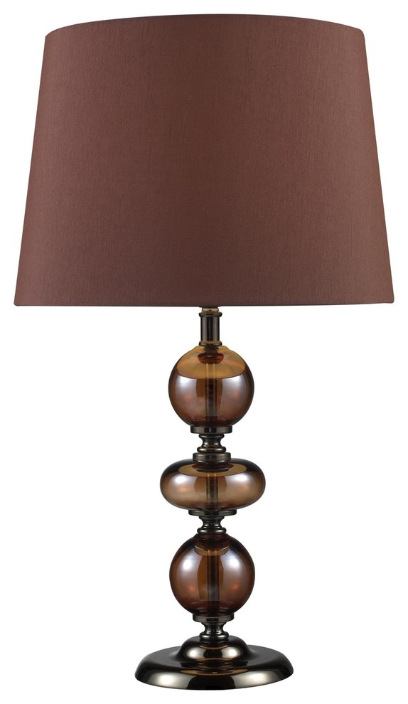 Dravos Table Lamp In Bronze And Coffee Plating With Chocolate Shade