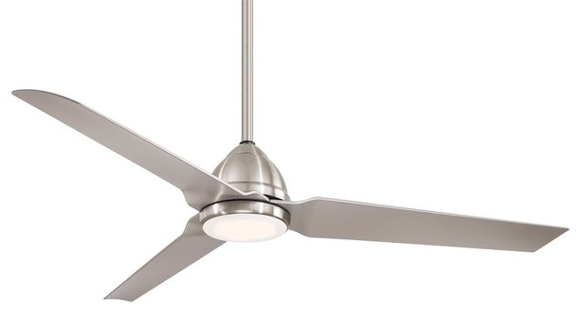 Minka Aire Java Led 54 Ceiling Fan With Led Light Kit Brushed Nickel Wet