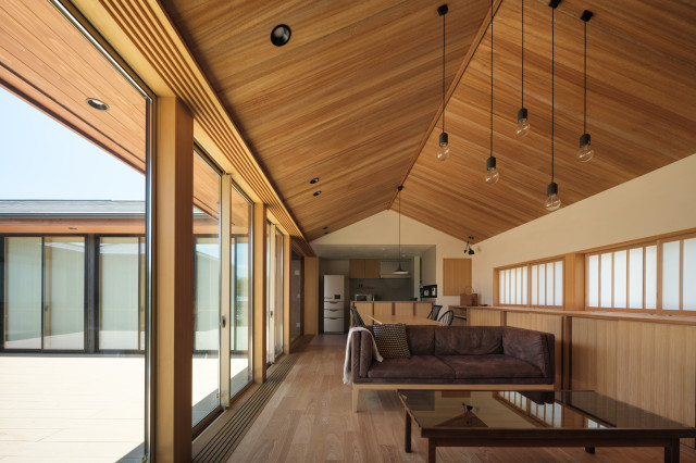 空の家 moderne-japonais-salon