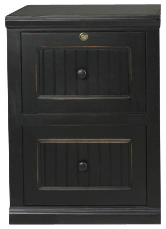 Eagle Furniture Coastal 2-Drawer File Cabinet, Black