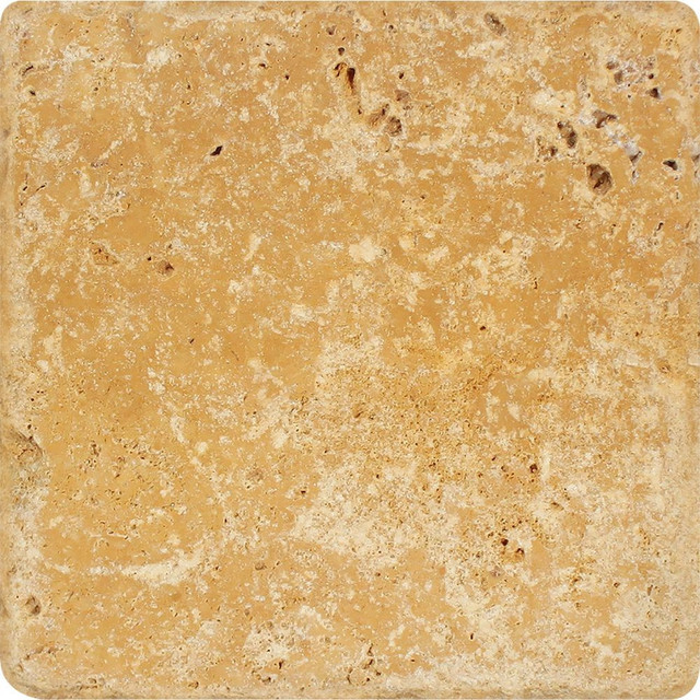 Travertine Gold Turkish Tile, 18x18, Honed Field Tiles Traditional
