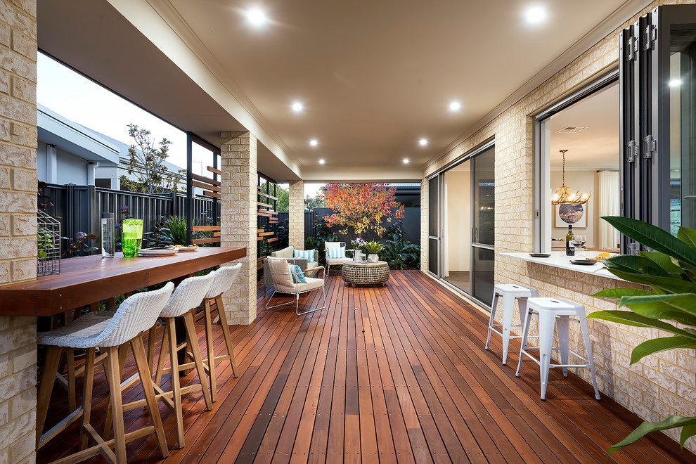 This is an example of a contemporary deck in Perth.