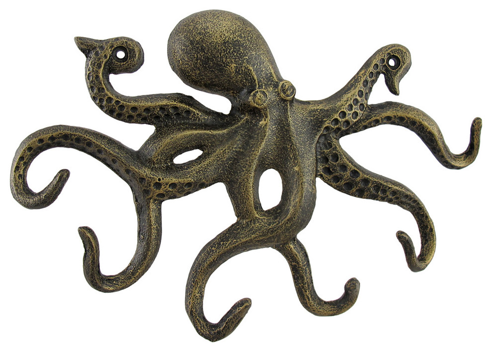 Swimming Octopus Key Hook - Beach Style - Wall Hooks - by T-Trove Asian  Decor | Houzz