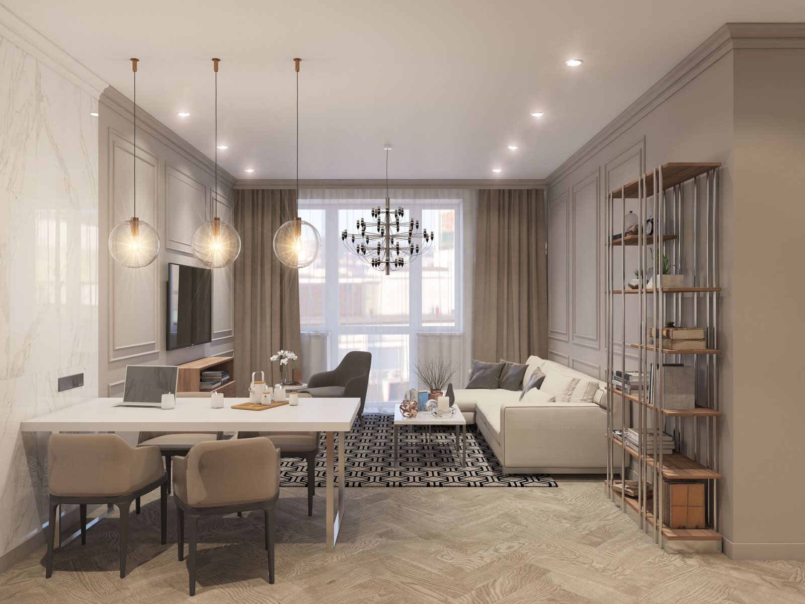 Интерьер квартиры 120 м^2