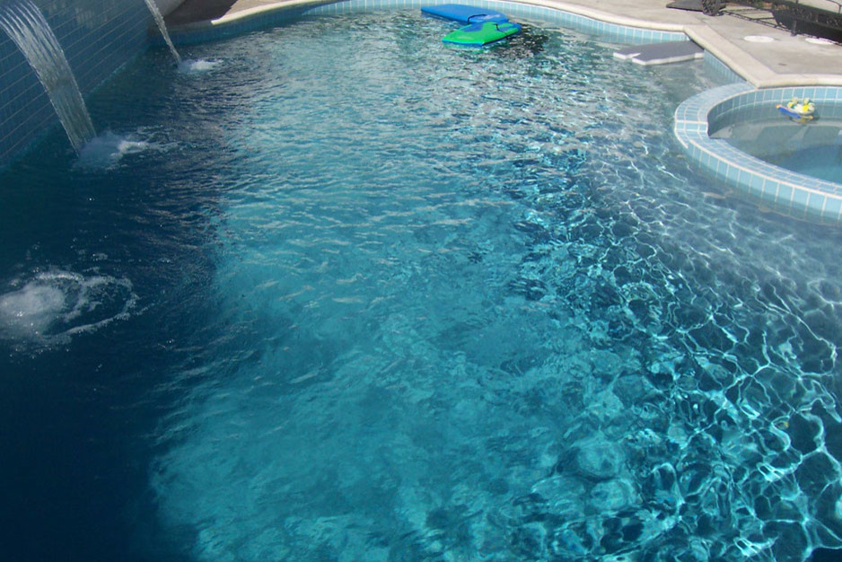 This is an example of a traditional pool in Orange County.