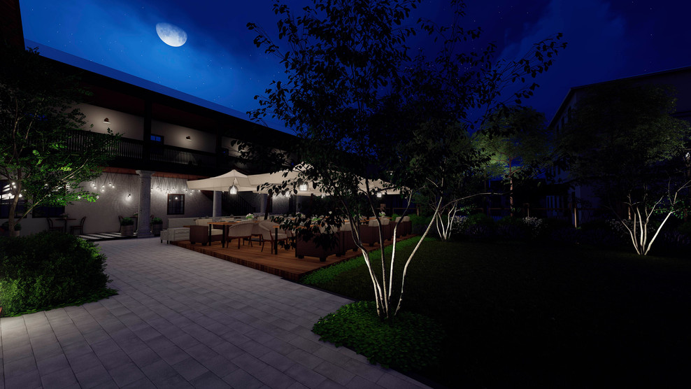 Летнее кафе на территории усадьбы Т. Рябининой