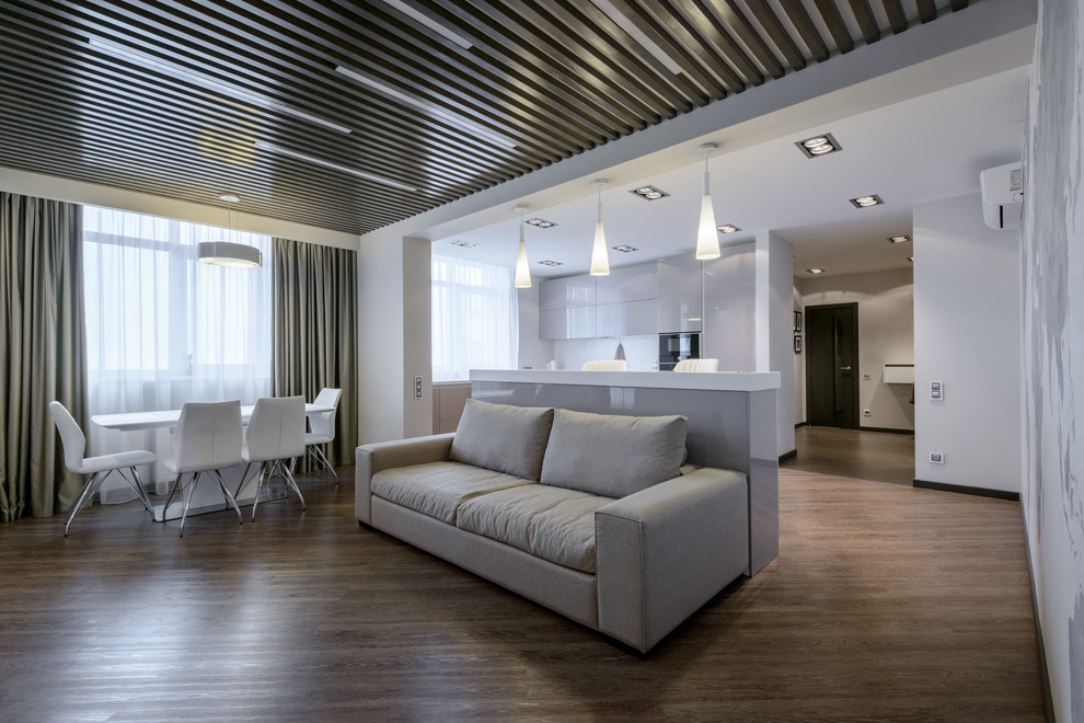 Трехкомнатная квартира-студия в современном стиле