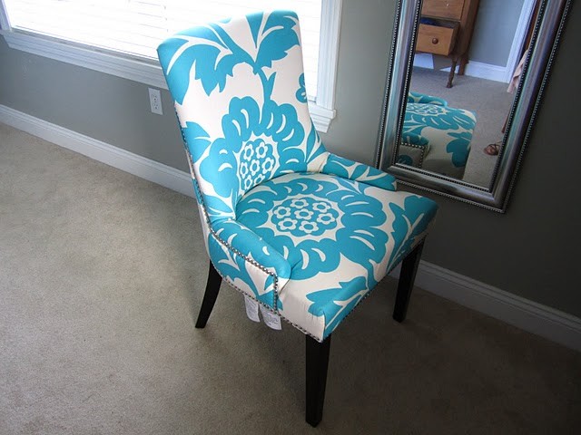 teal bedroom chair