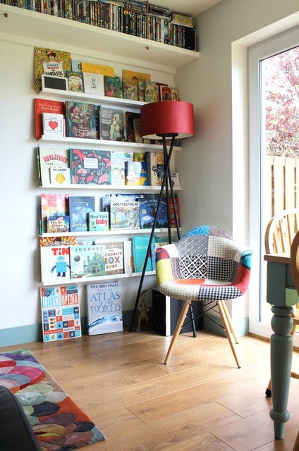 Mini Library eclectic-living-room