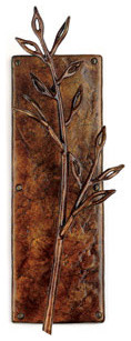 Escutcheon 12.75"x4.25", Antique Decorative Bronze Rectangular Back Plate