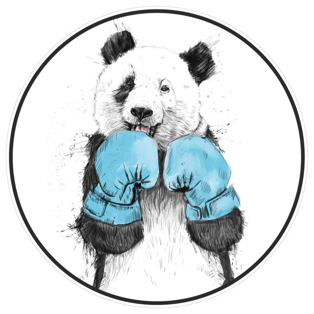 Boxing Panda Bear Wall Decal The Winner By Balazs Solti Boxing Panda Bear Wall Decal The Winner By Balazs Solti Small