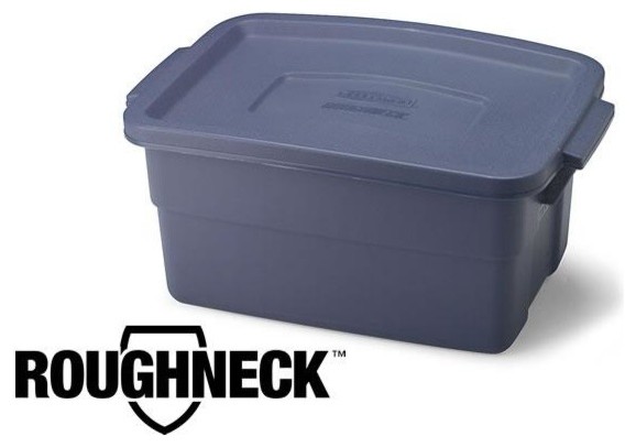 Rubbermaid 3 Gallon Dark Indigo Metallic Roughneck Storage Box (12 Pack)