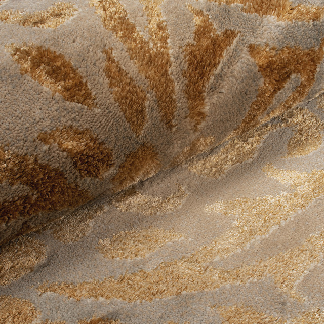 Sarai Traditional Distressed Iridescent Damask Area Rug, 7.8 ft. x 10 ...