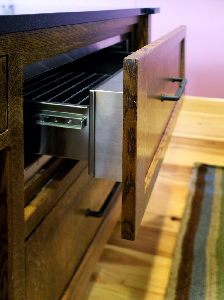 Example of an arts and crafts kitchen design in Denver