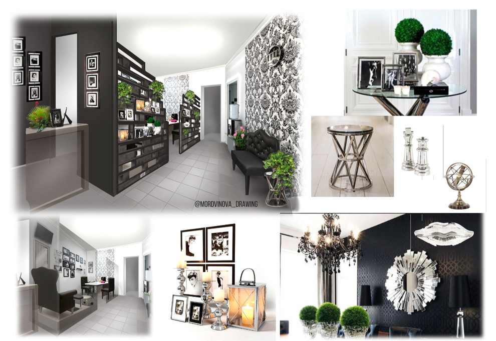 Дизайн-концепт для салона красоты Сахарин.