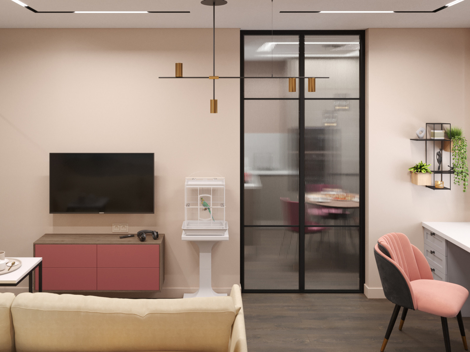 Визуализация гостиной