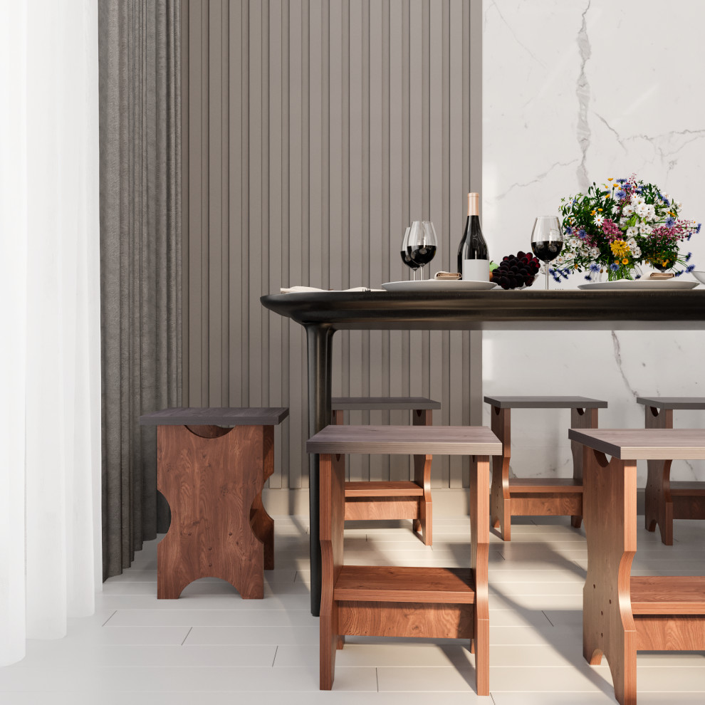 Табурет-столик 2 в 1 ЧАЙНЫЙ в столовую цвет / темный