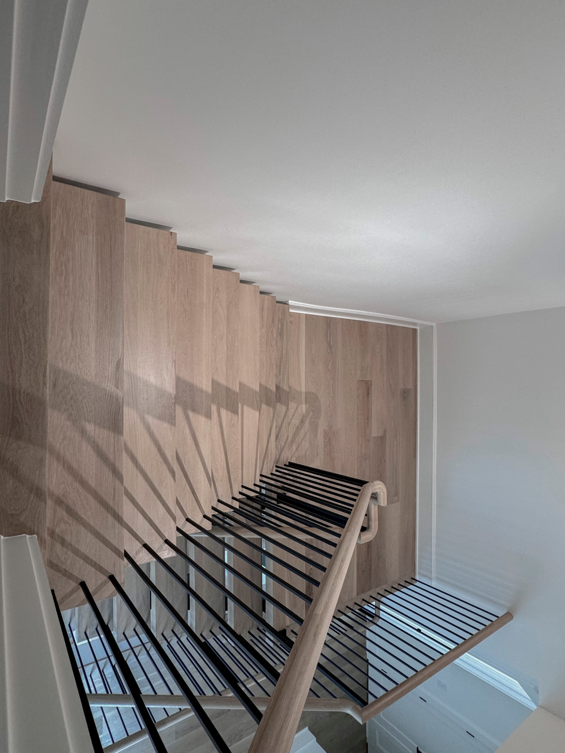 122_Modern Steel & Wood Floating Staircase, Arlington VA 22207