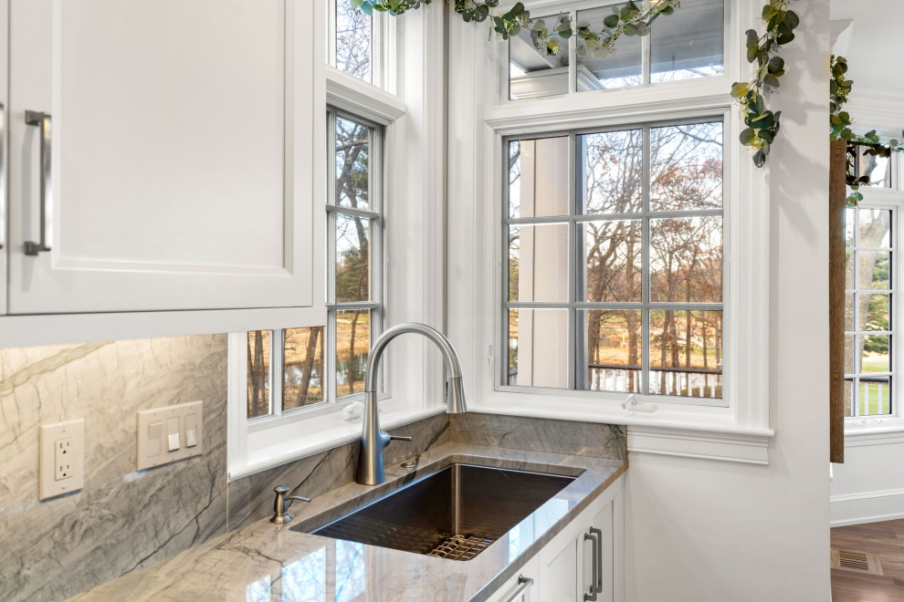 Transitional home design photo in Boston