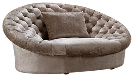 Divani Casa Cosmopolitan Modern Fabric Sofa Chair, Beige