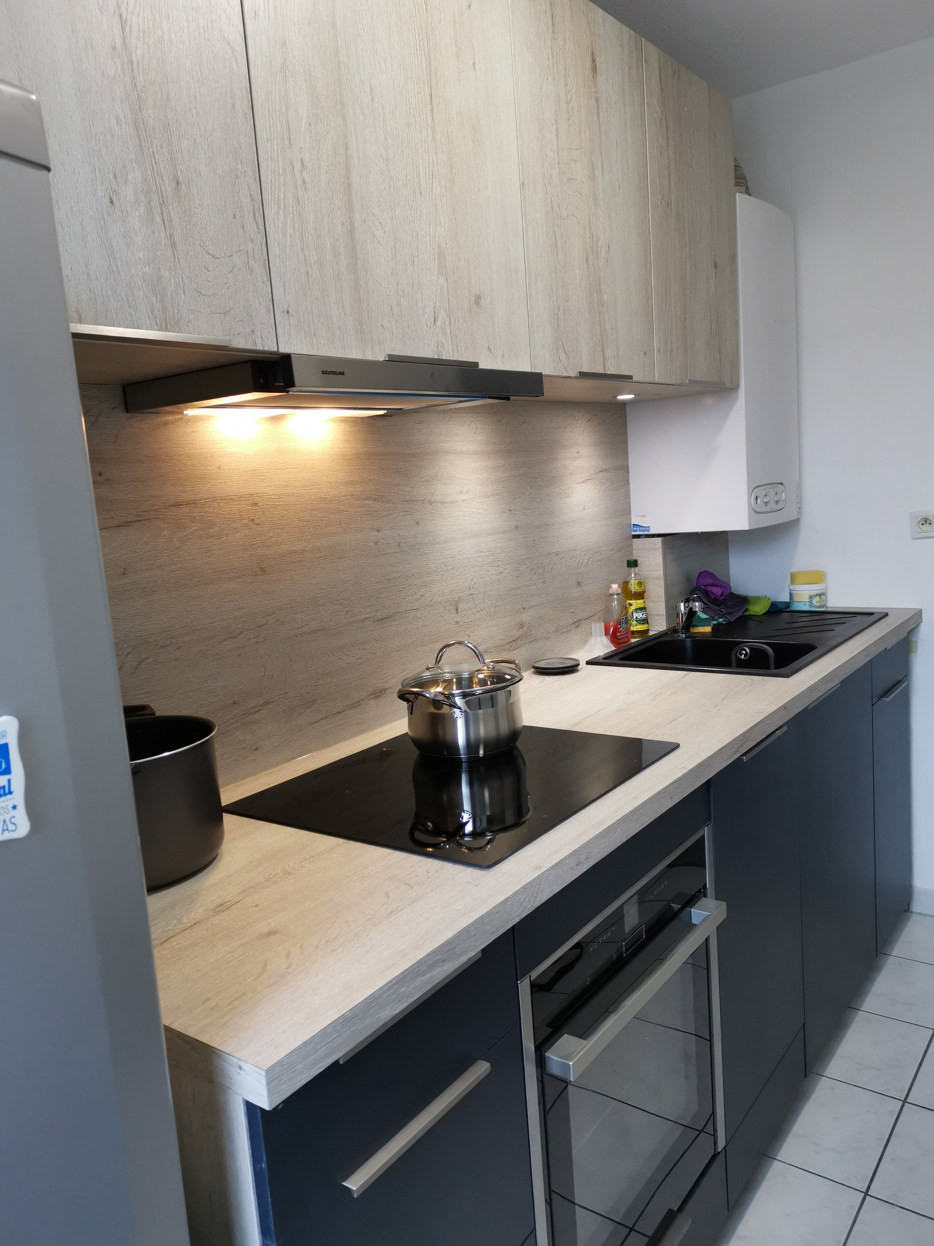 Cuisine contemporaine et fonctionnelle dans petit espace