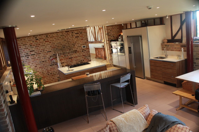 Barn Conversion kitchen eklektisk-koek