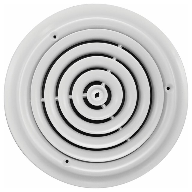Truaire Round Ceiling Diffuser 6 White Contemporary Registers Truaire Round Ceiling Diffuser 10
