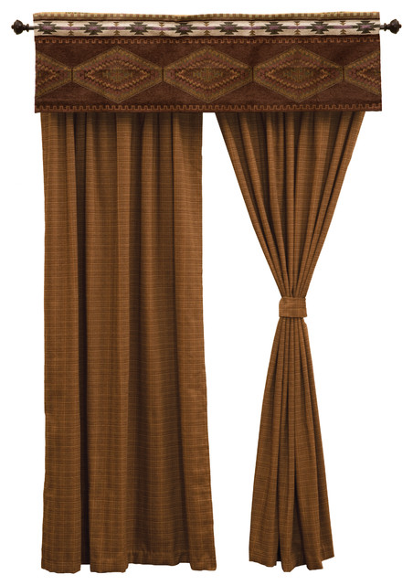 Pueblo Heather Drape Set 2panels 2 Tiebacks Southwestern