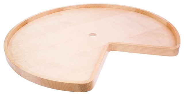 Kidney Wooden Lazy Susan With Hole, Medium