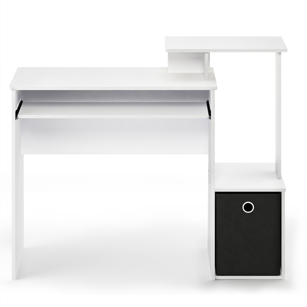 Furinno 11192BK/GY Efficient Computer Desk Black/Grey 