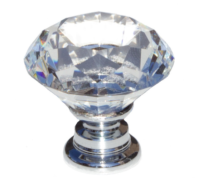 Crystal DiamondShaped Knob Traditional And Drawer