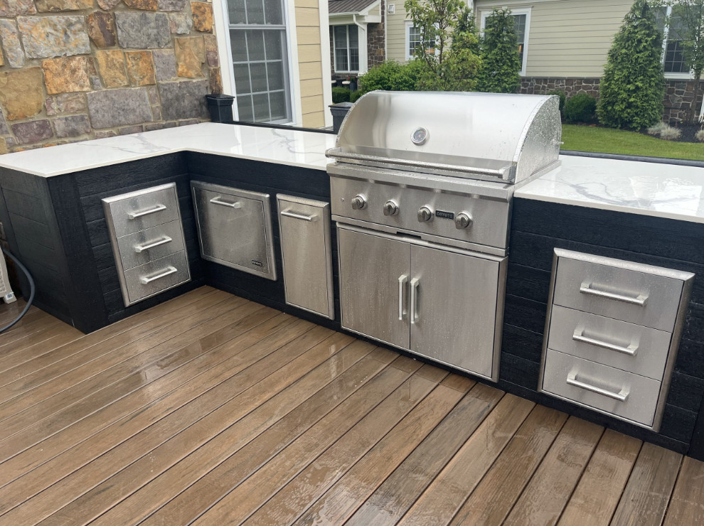 L Shaped Outdoor Kitchen