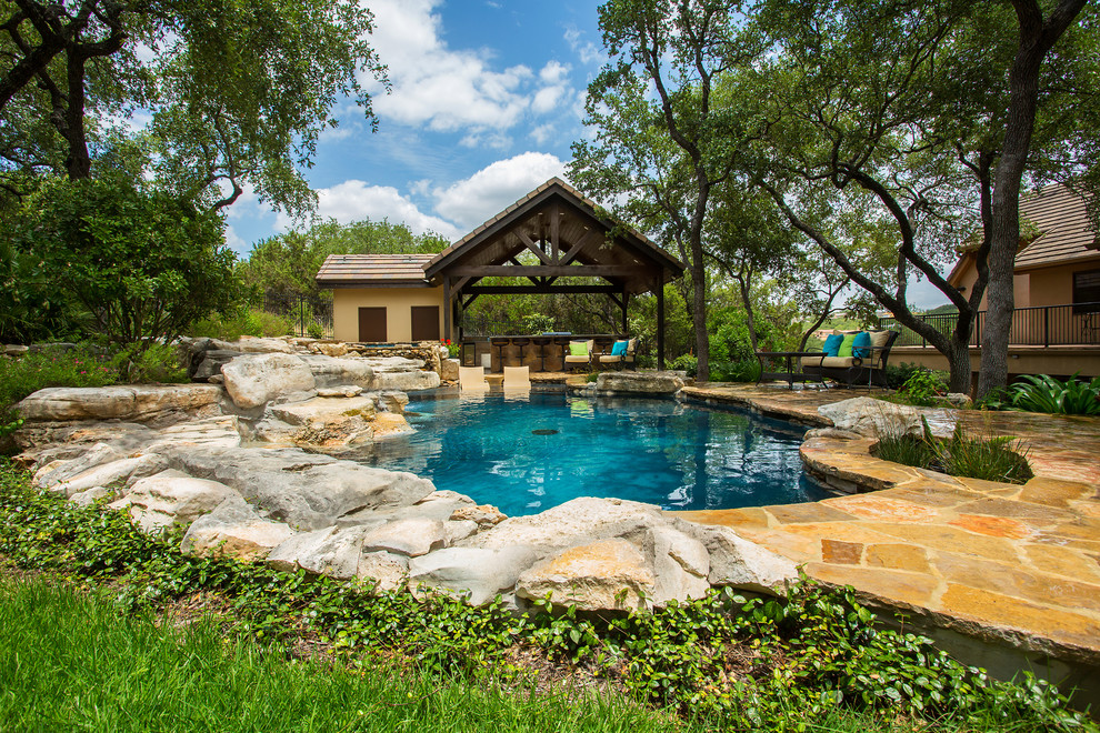 Pool - rustic pool idea