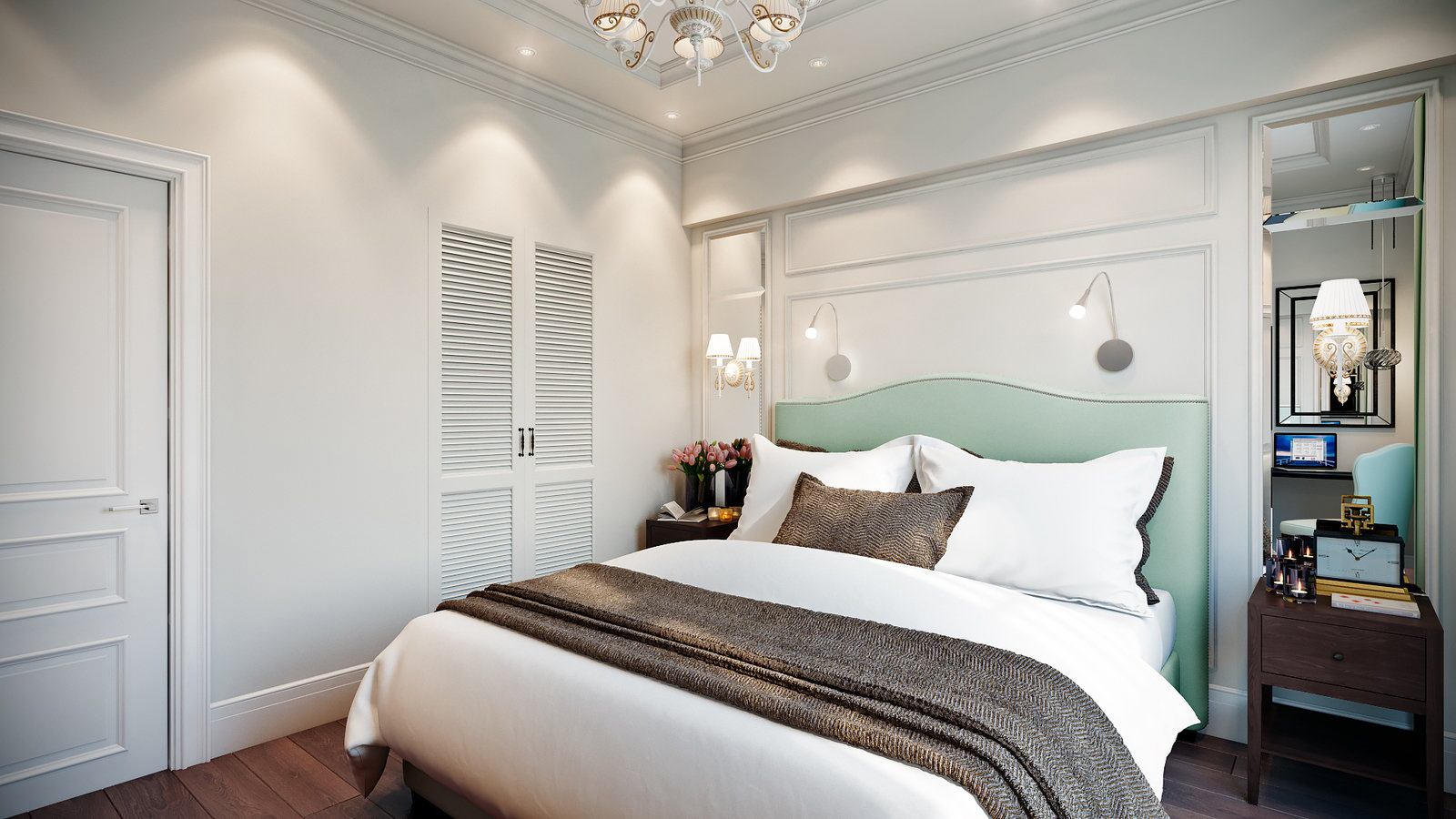 Дизайн-проект трехкомнатной квартиры в пастельных тонах