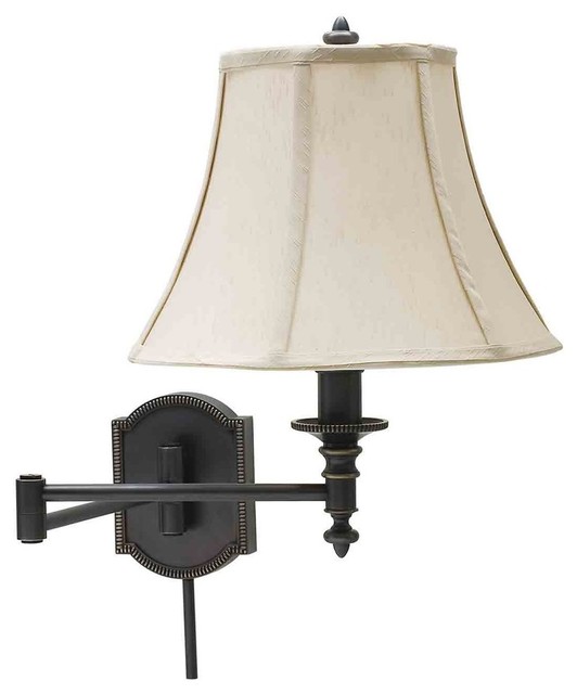Wall Swing Arm Lamp in Oil Rubbed Bronze Contemporary Swing Arm