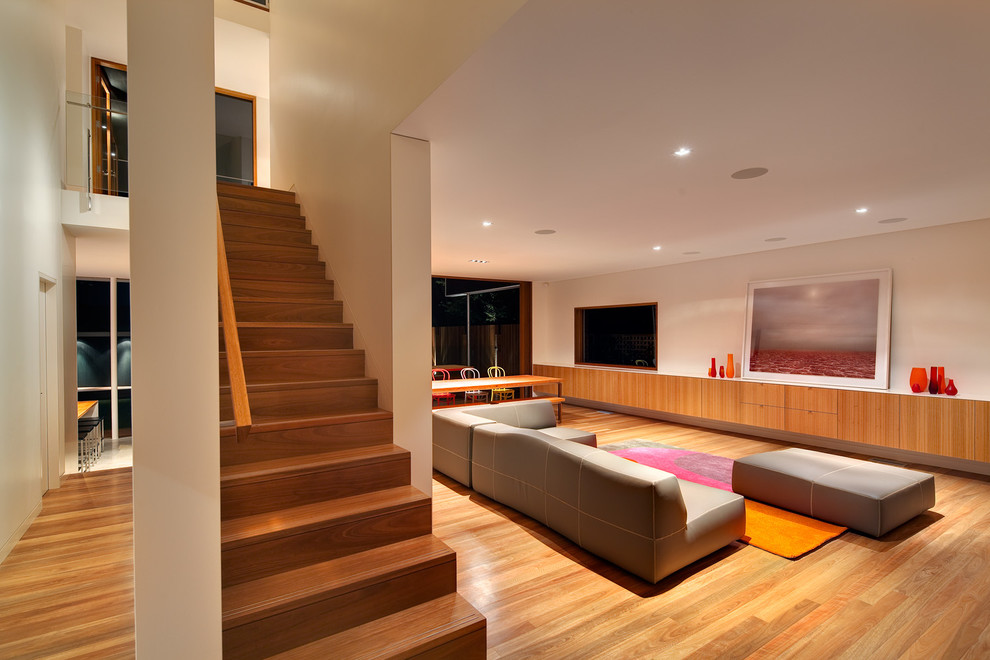 Inspiration for a contemporary family room in Sydney.