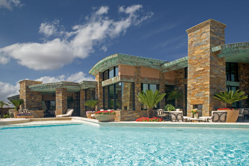 Design ideas for a contemporary pool in Las Vegas.