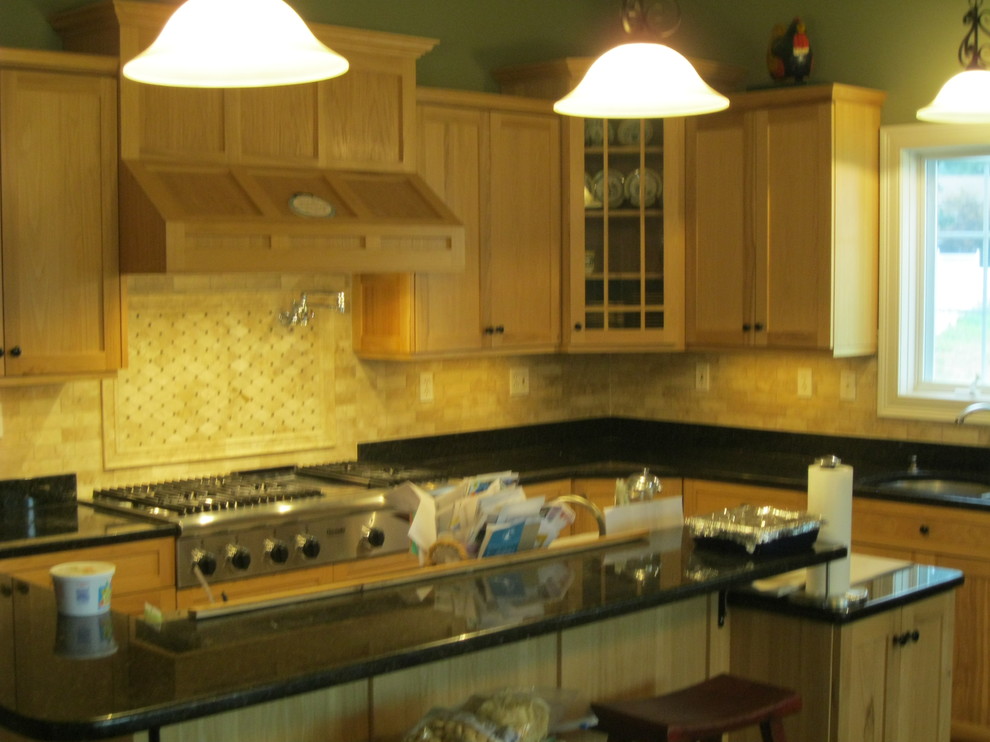 Honed marble backsplash Traditional Kitchen Boston by Tile