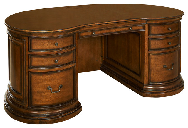 Winsome 72" Kidney Executive Desk with Power Well - Traditional - Desks