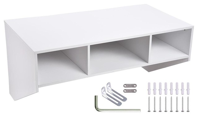 Wall Mounted Floating Desk Storage Computer Contemporary Desks Wall Mounted Floating Desk Storage Computer White