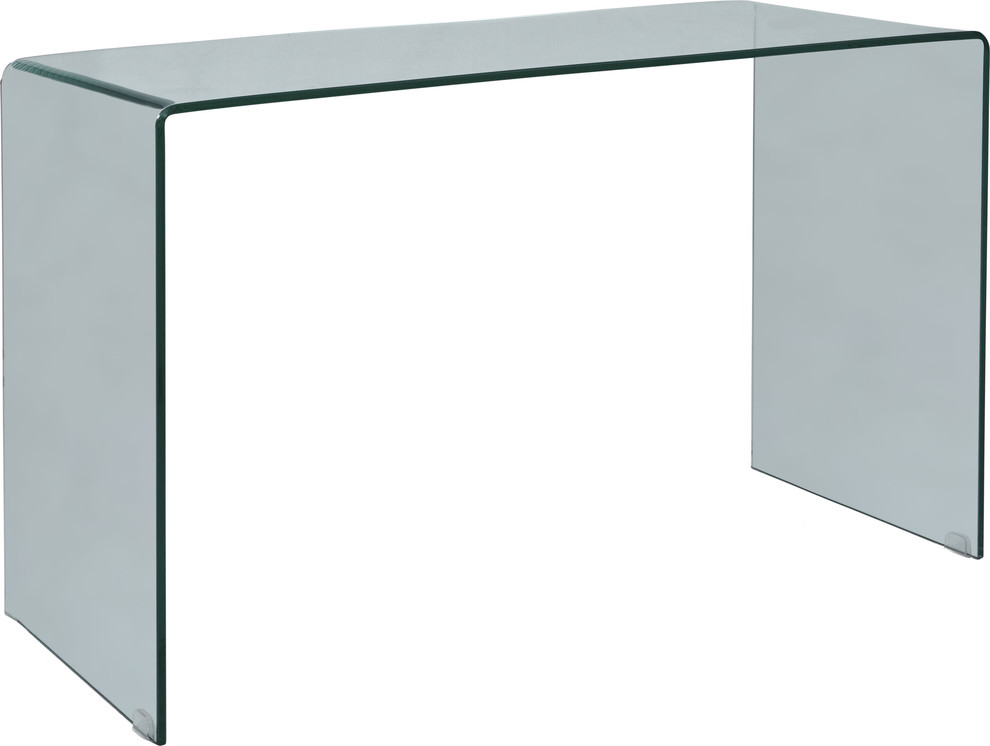 Clarity Bent Glass Sofa Table