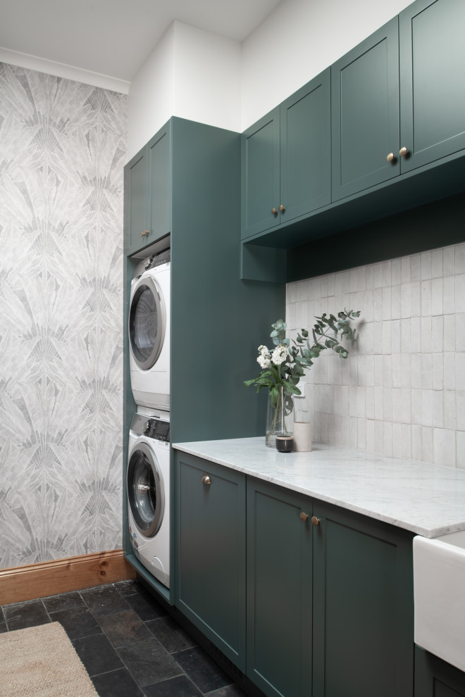 Transitional laundry room in Hobart.