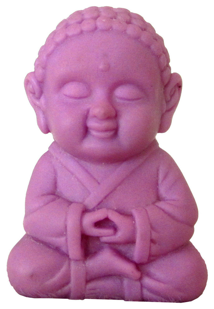 Pocket Buddha Wisdom Purple Buddhism Figurine Toy Asian Decorative