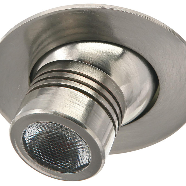 Brushed Steel Metal Led Display Light, Recess Light Transitional