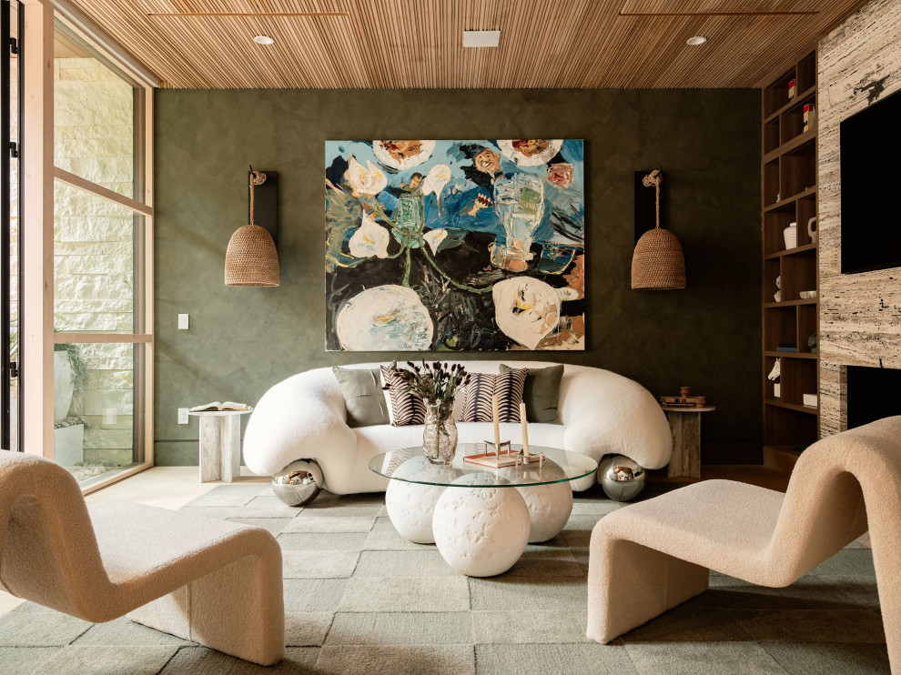 Example of a small trendy enclosed living room design in Los Angeles