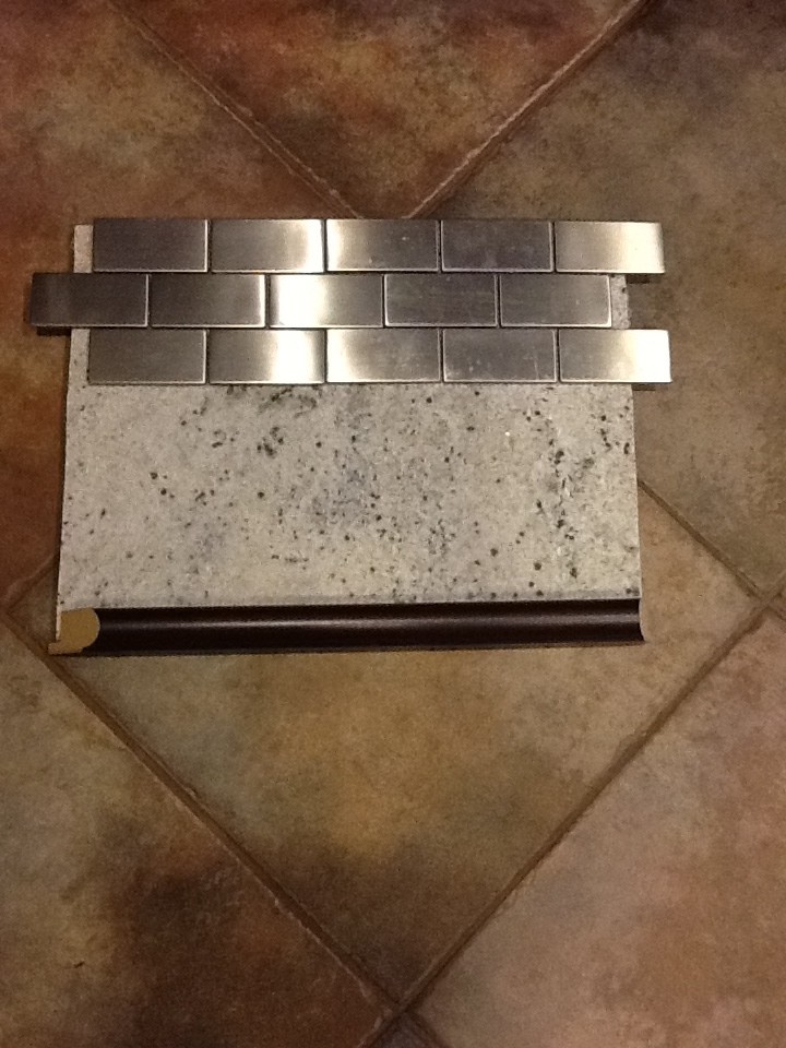What color grout for stainless steel backsplash?