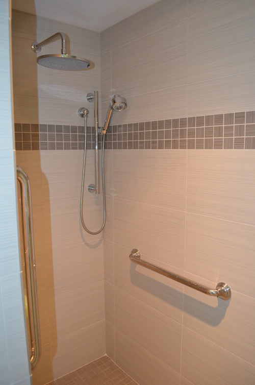 Staggered Tile Latest With Free Marble Herringbone Top I Guess It Is A Matter Of What You Like Went With Stacked Staggered Tile