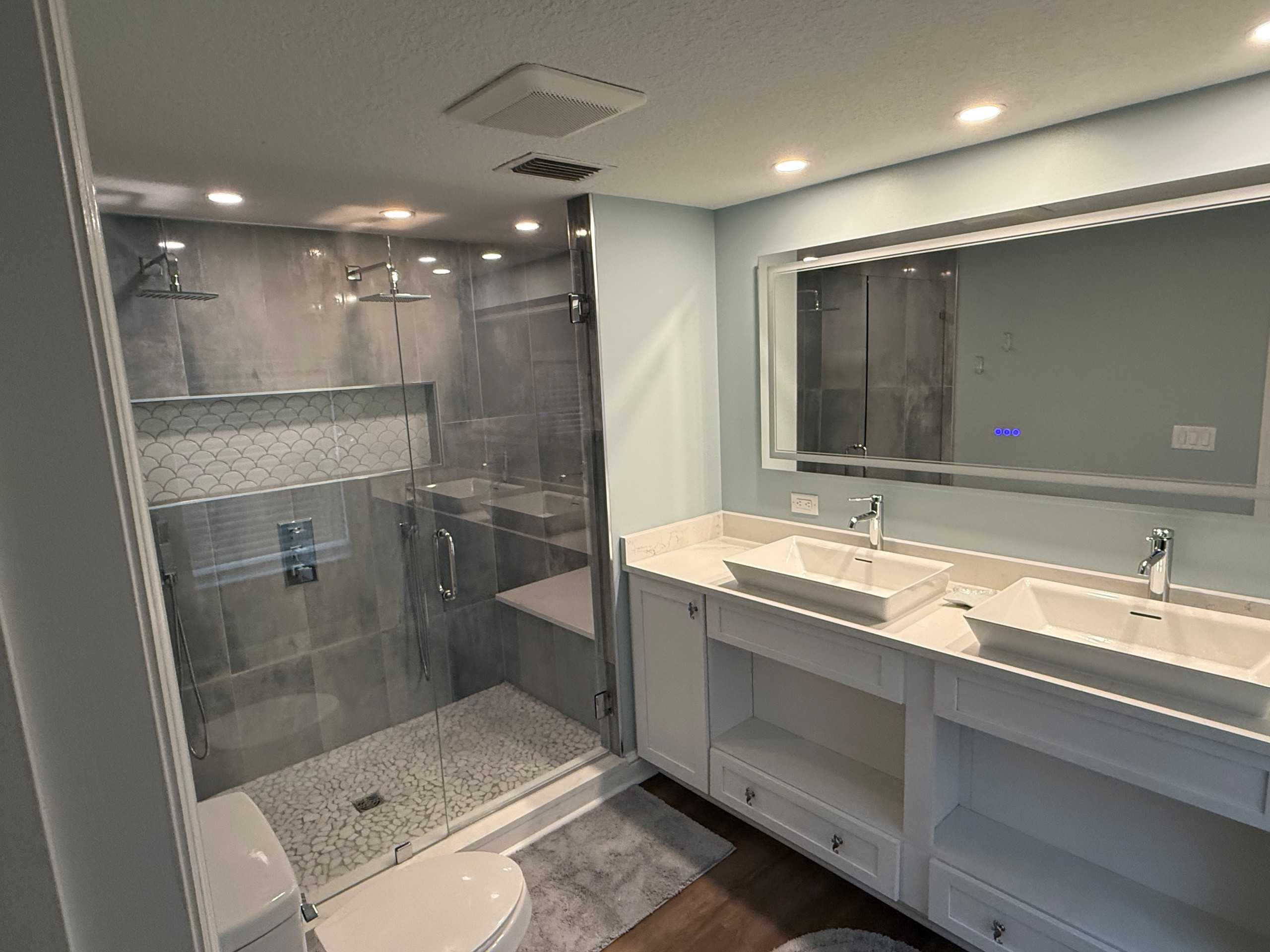 Modern Coastal Master Bath