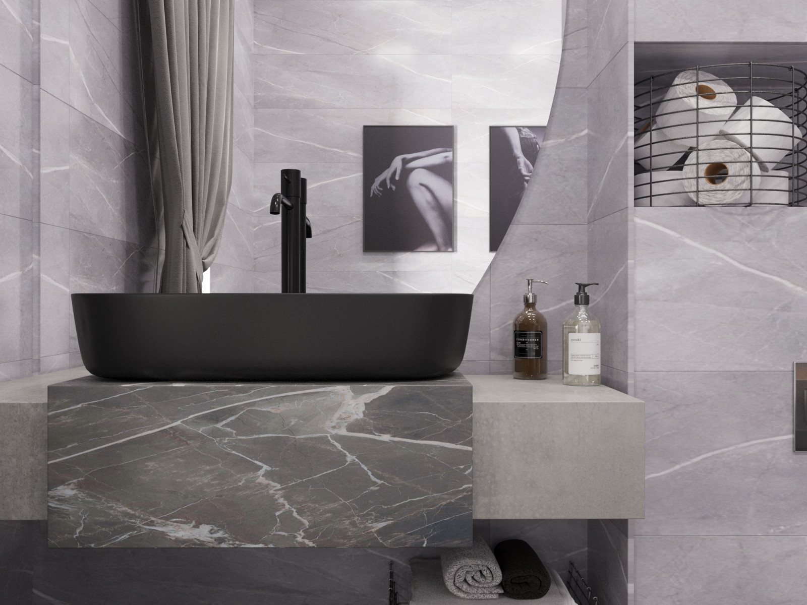 Ванная комната в загородном доме